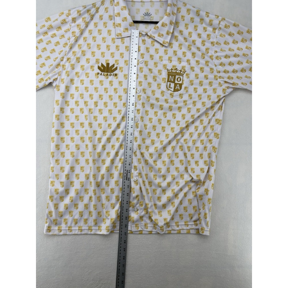 Nola Gold Major Rugby Paladin Shirt Sleeve Button Up Shirt - Picture 15 of 16